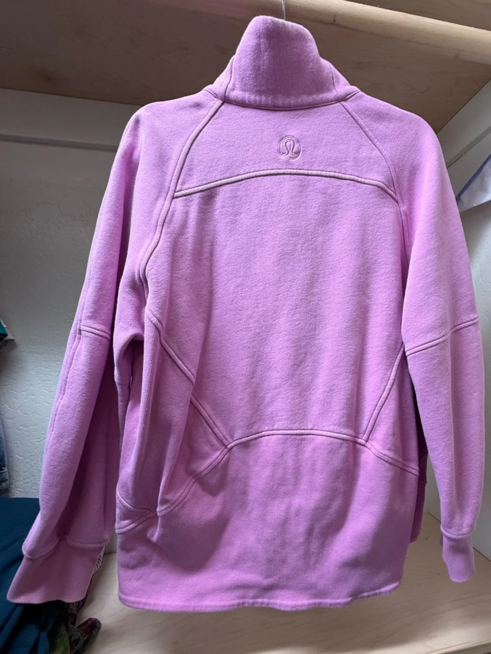lululemon scuba long half zip funnel neck in Dahlia Mauve size M/L - Picture 4 of 5